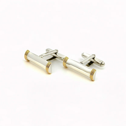 Tiffany & Co Estate Cufflinks 18k Gold Sterling Silver TIF669