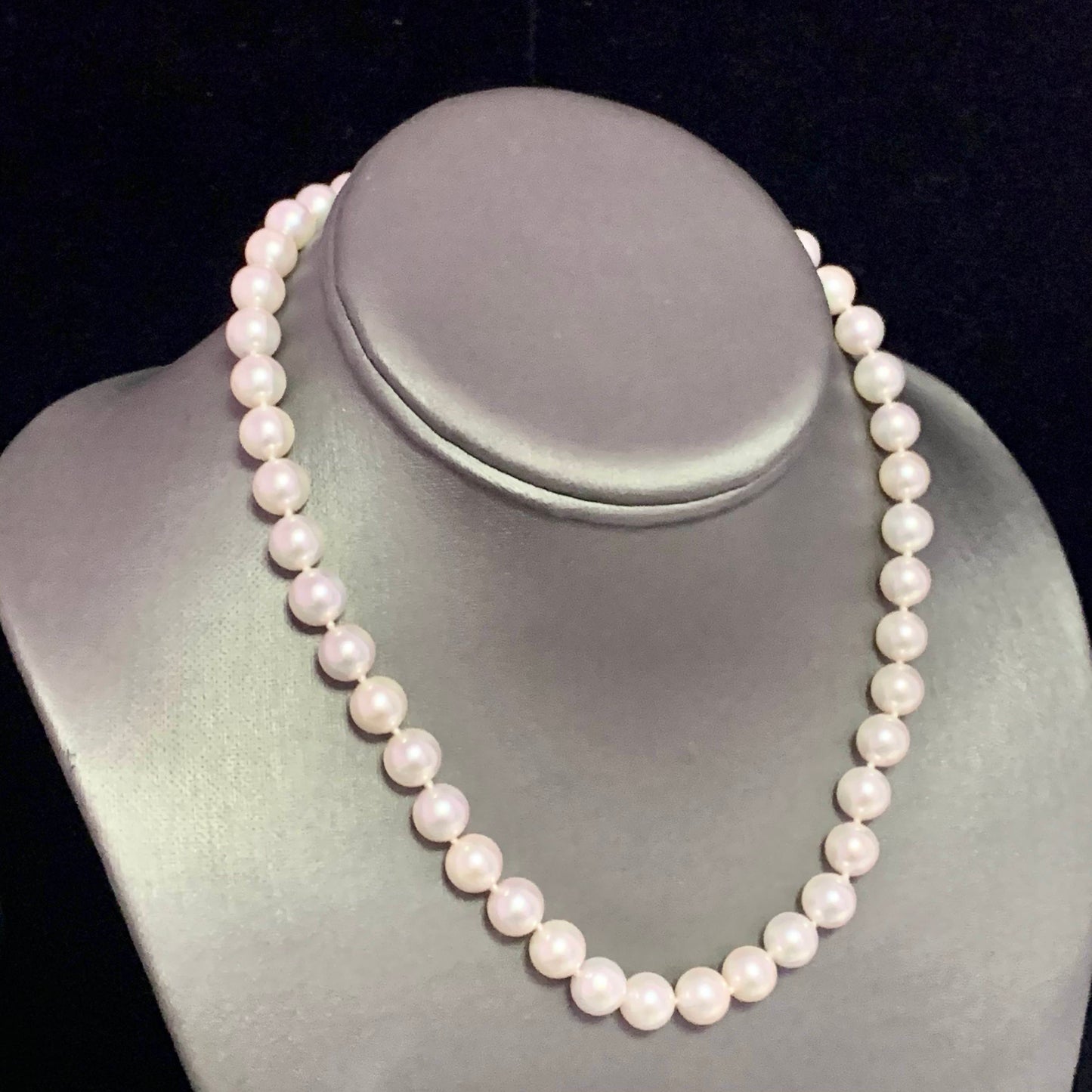 Akoya Pearl Necklace 14k Yellow Gold 8.5 mm 16" Certified $3,950 111841