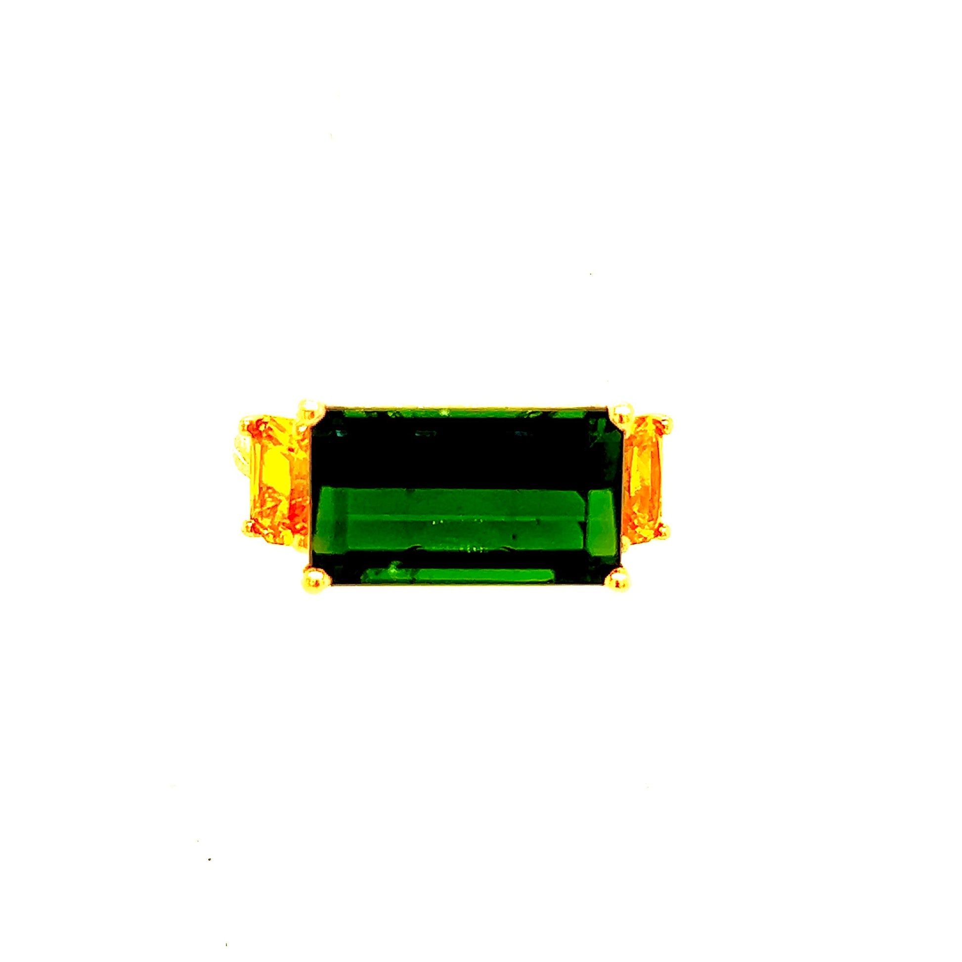 Natural Tourmaline Diamond Ring Size 7 14 Y Gold 7.03 TCW Certified $6,490 219226 - Certified Fine Jewelry