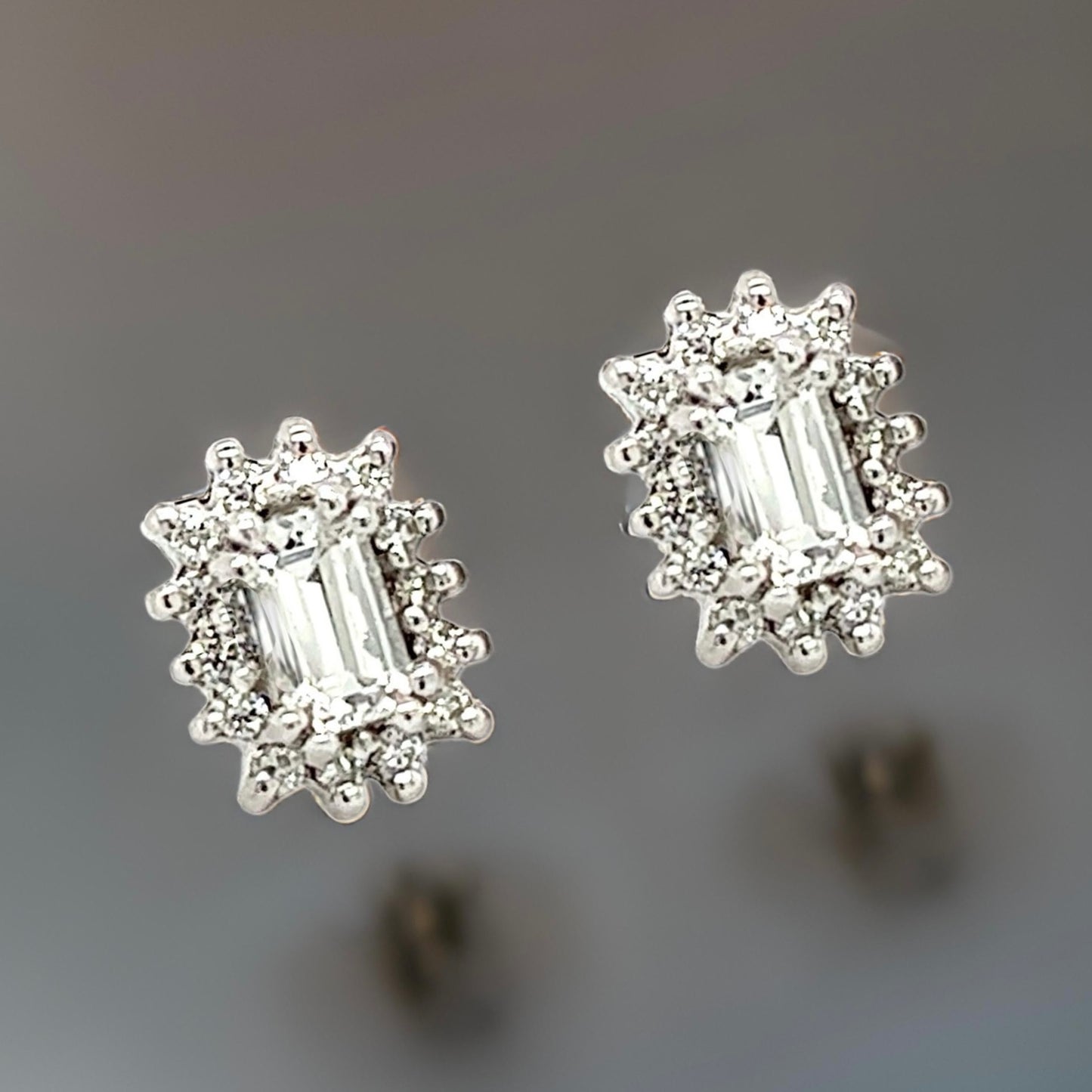 Natural Sapphire Diamond Stud Earrings 14k W Gold 0.94 TCW Certified $2950 121267