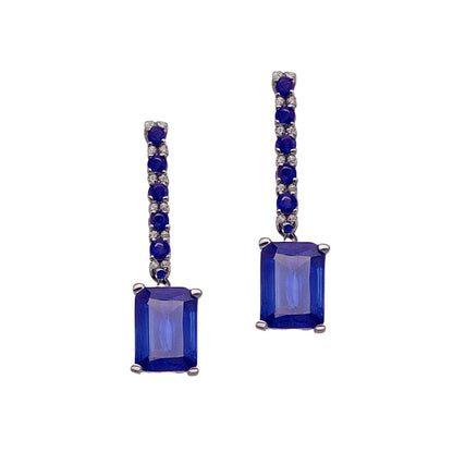 Natural Sapphire Dangle Earrings 14k Gold 2.01 TCW Certified $3,950 018682