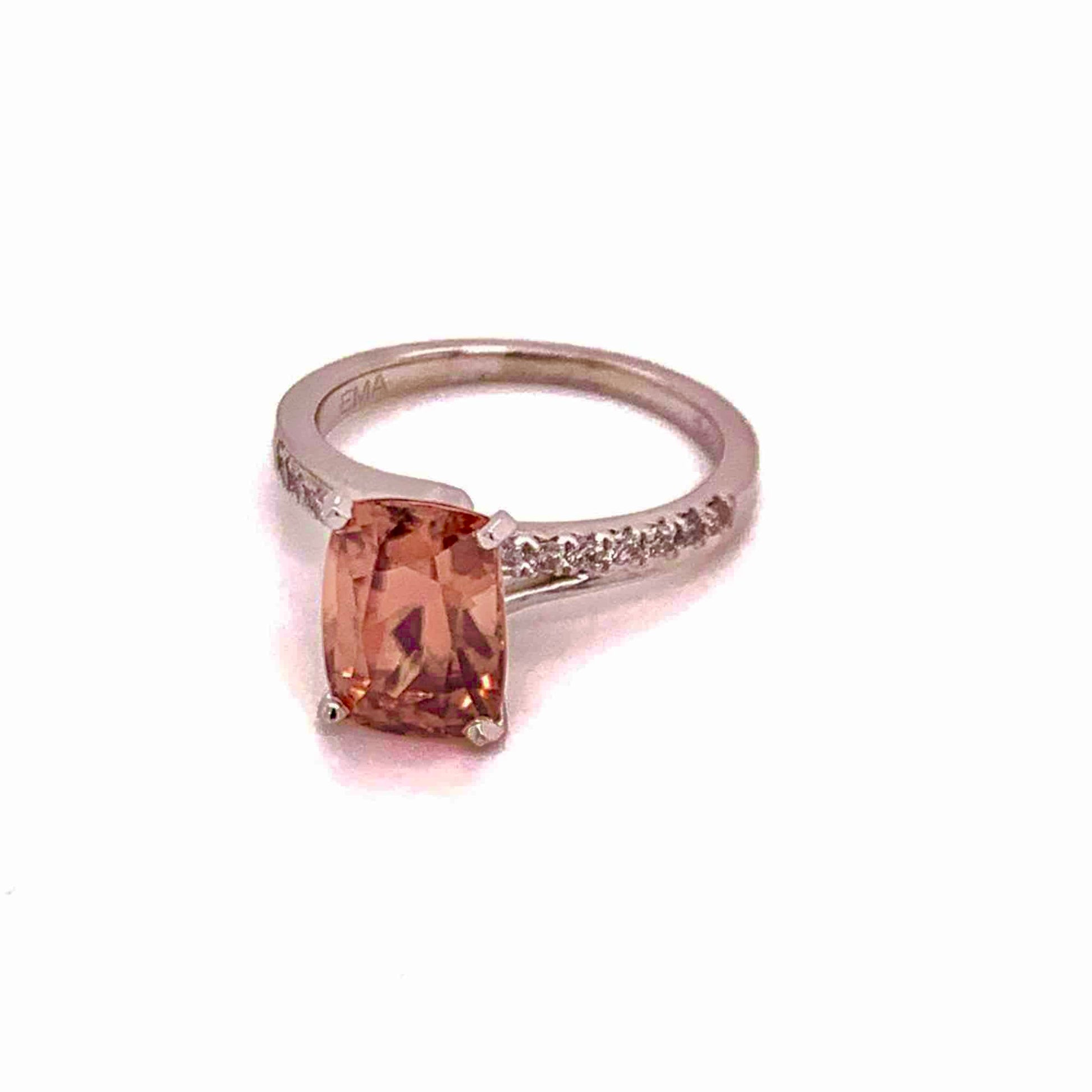 Diamond Zircon Ring 14k Gold Large 4.45 TCW Women Certified $3,100 912276 - Certified Fine Jewelry