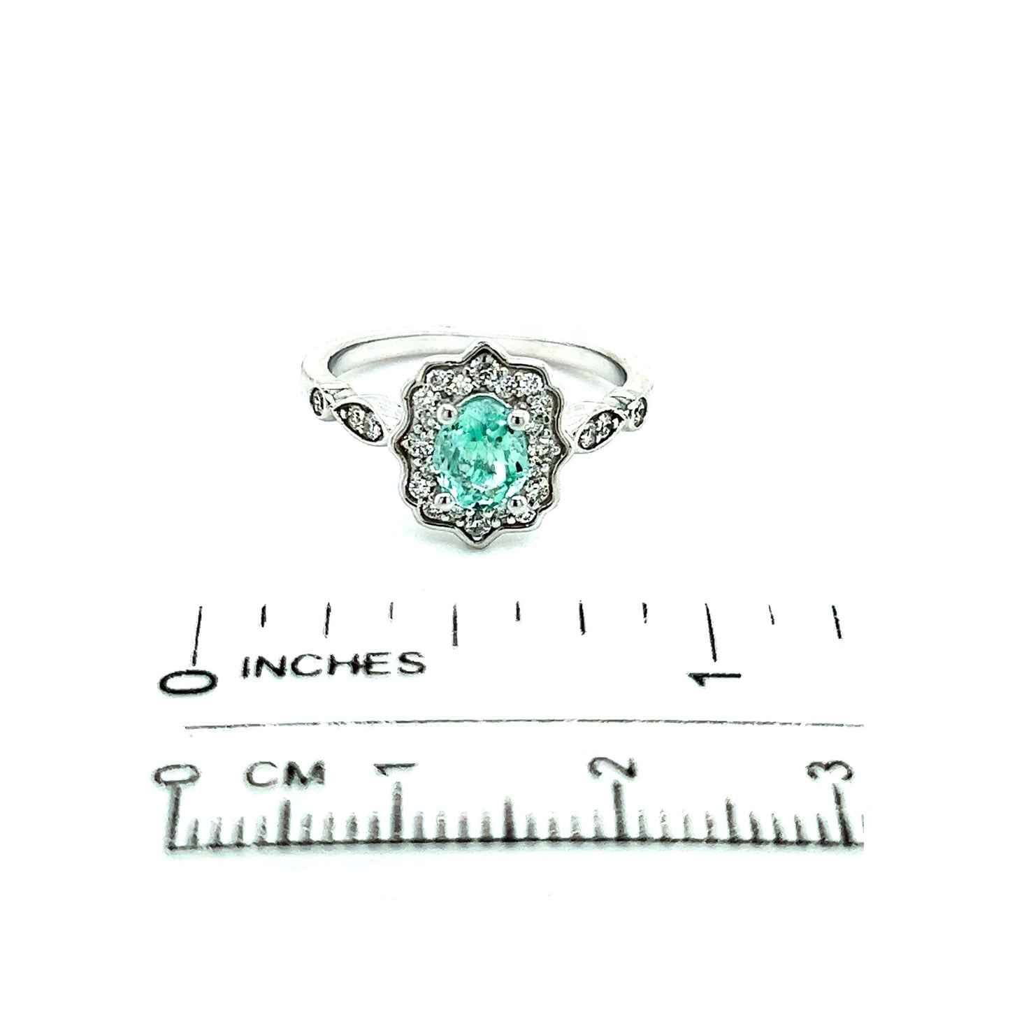 Natural Emerald Diamond Ring Size 6.5 14k W Gold 0.80 TCW Certified $4,750 216667