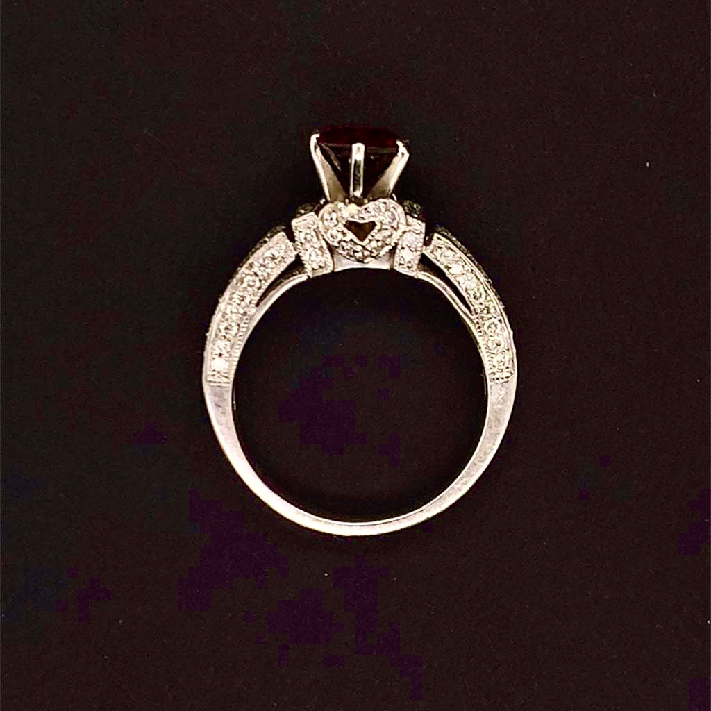 Diamond Tourmaline Rubellite Ring 4.5 14k Gold 1.38 TCW Women Certified $1,950 910744
