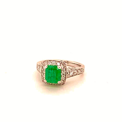 Diamond Emerald Ring 14k Gold 1.40 TCW Certified $4,950 920938