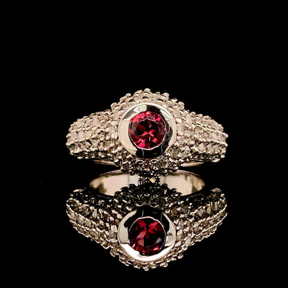 Diamond Tourmaline Ring 1.29 tcw 14k White Gold Certified $2,950 910798