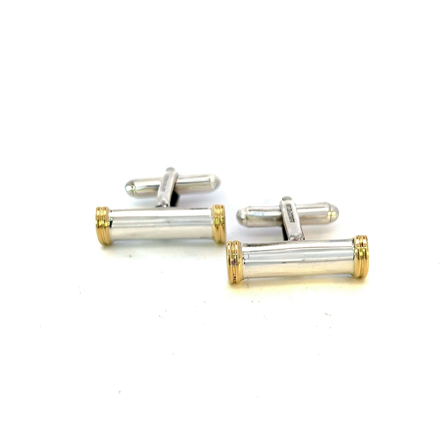 Tiffany & Co Estate Cufflinks 18k Gold Sterling Silver TIF763