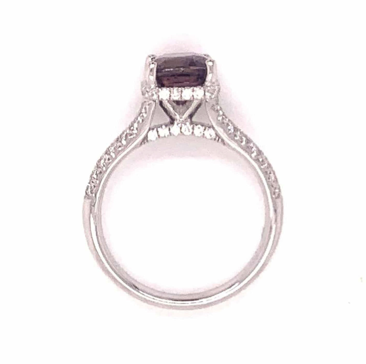 Diamond Sapphire Ring 18k Gold WG Women 3.027 Ct Certified $3950 913126 - Certified Fine Jewelry