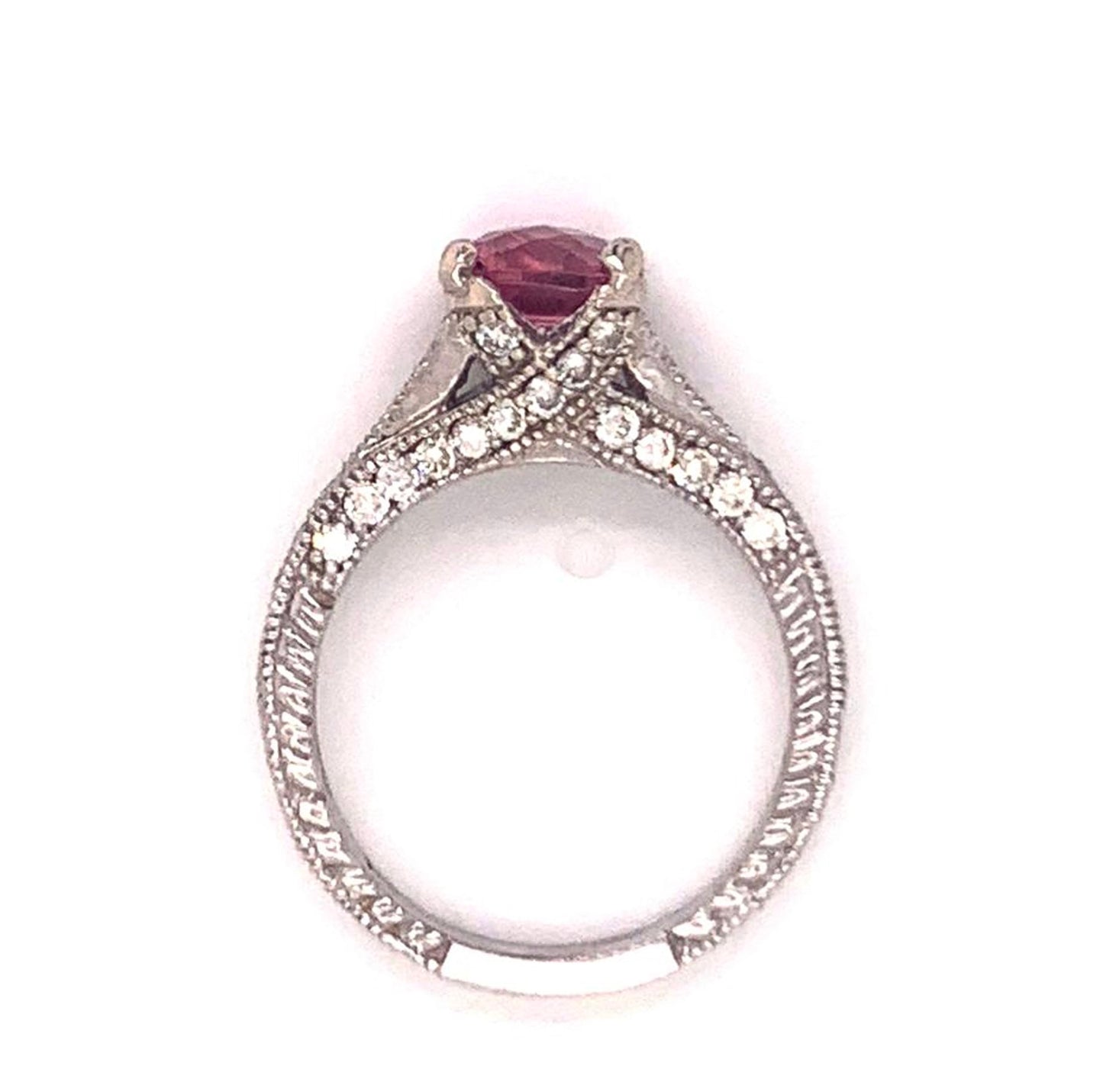 Diamond Pink Tourmaline Rubellite Ring 6.5 14k Gold 2.45 Tcw Certified $3,700 912289