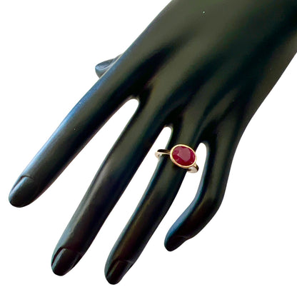 Natural Ruby Ring 6.5 14k Yellow Gold 4.51 TCW Certified $2,950 221352