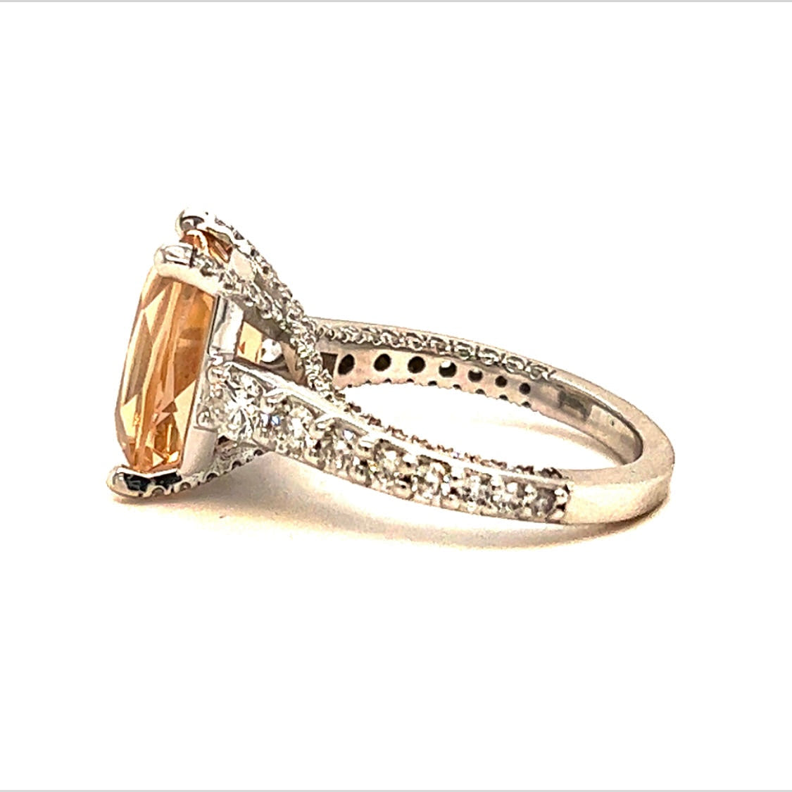 Natural Morganite Diamond Ring Size 6.25 14k Gold 5.26 TCW Certified $6,950 215089 - Certified Fine Jewelry