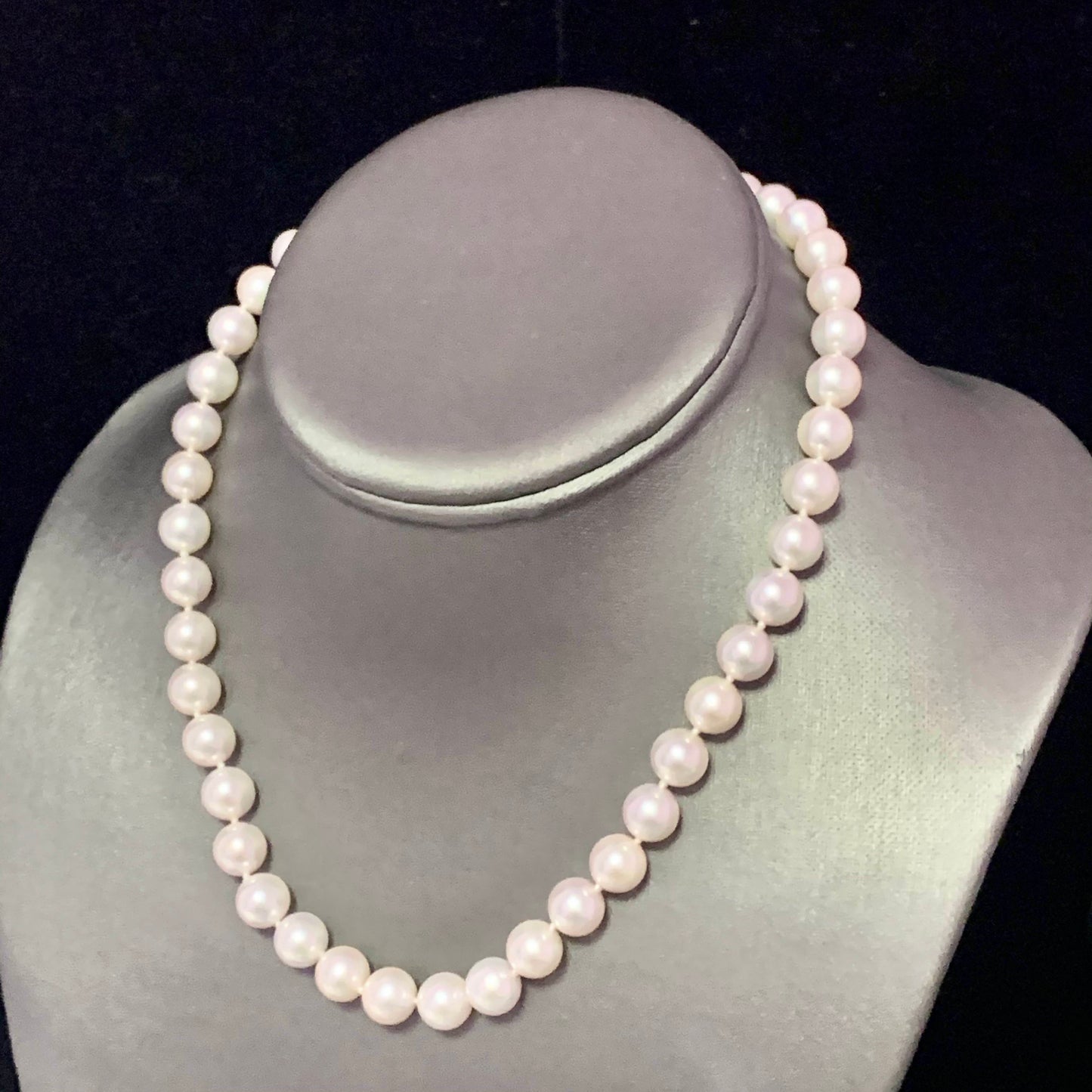 Akoya Pearl Necklace 14k Yellow Gold 8.5 mm 16" Certified $3,950 111841