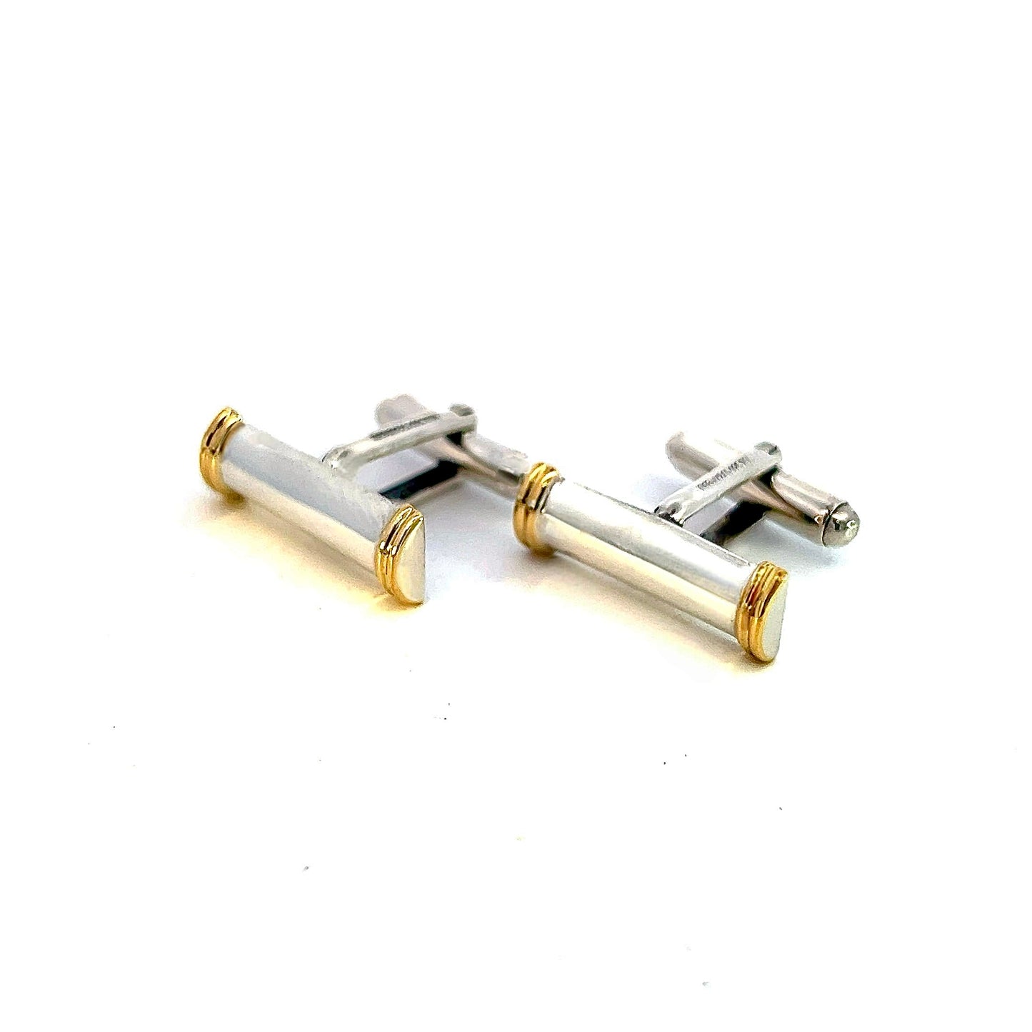 Tiffany & Co Estate Cufflinks 18k Gold Sterling Silver TIF763