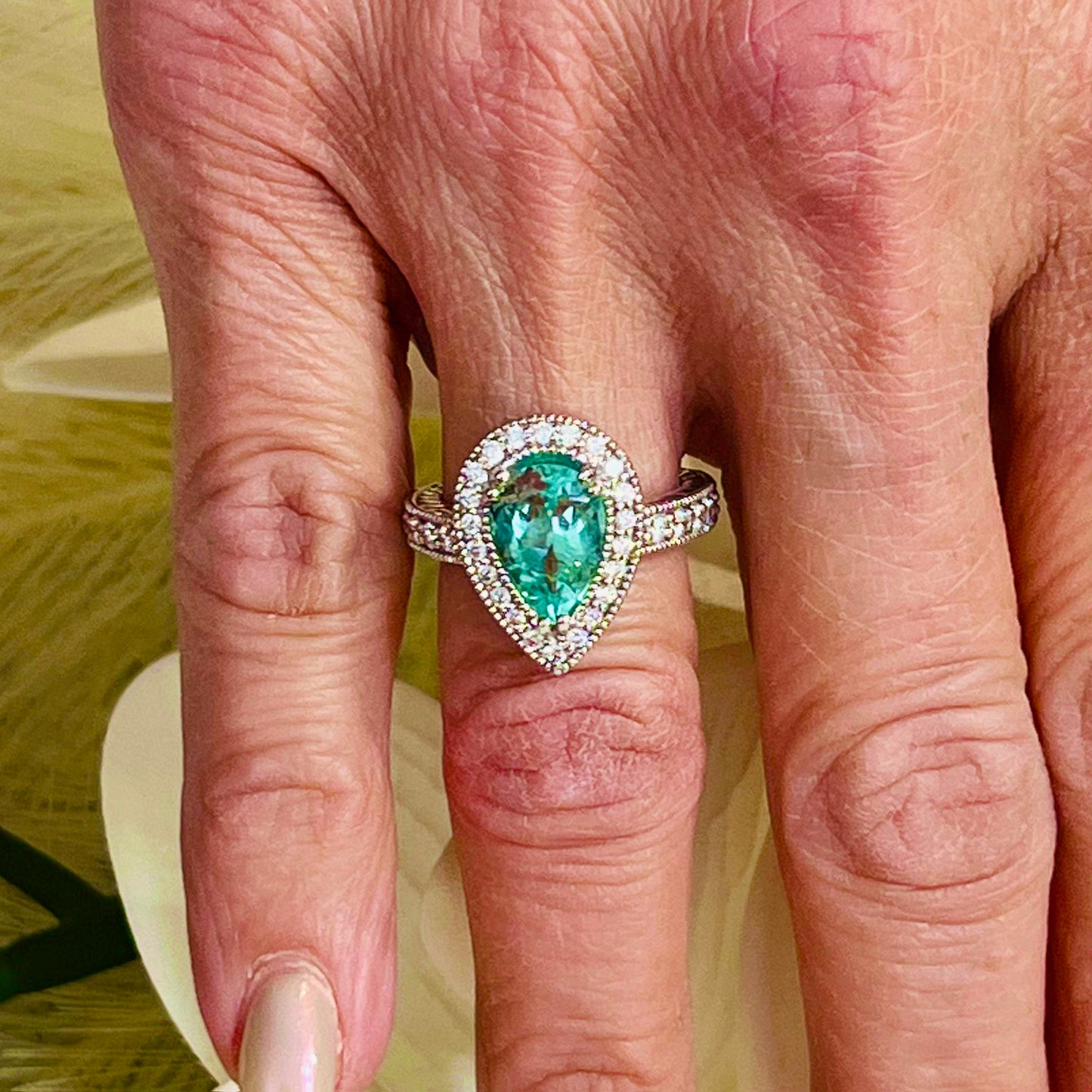 Natural Colombian Emerald Diamond Ring Size 6.5 14k W Gold 3.27 TCW Certified $7,950 216675