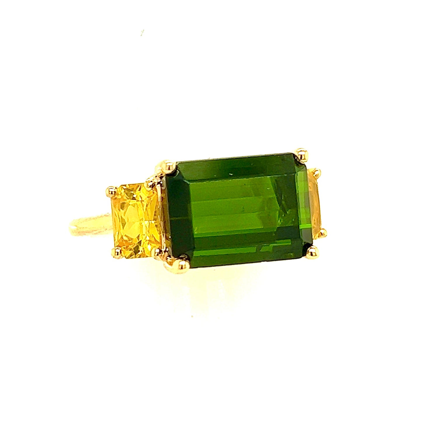 Natural Tourmaline Diamond Ring Size 7 14k Y Gold 6.15 TCW Certified $5,975 219225 - Certified Fine Jewelry