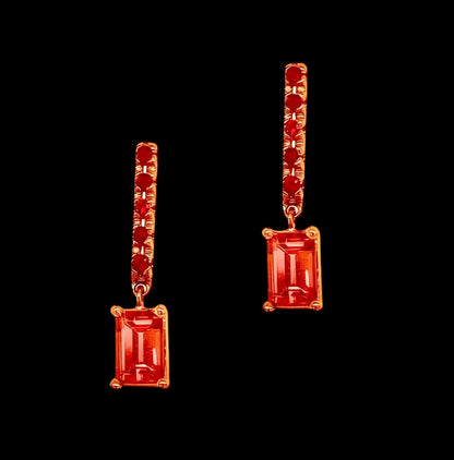 Rubellite Tourmaline Ruby Earrings 14k Gold 1.25 TCW Certified $3,950 018676