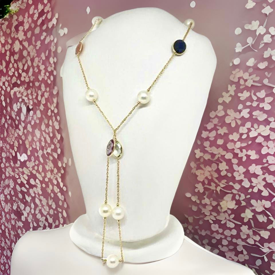 South Sea Pearl Quartz Necklace 14k Gold 12.65 mm 35" Certified $3,950 822109