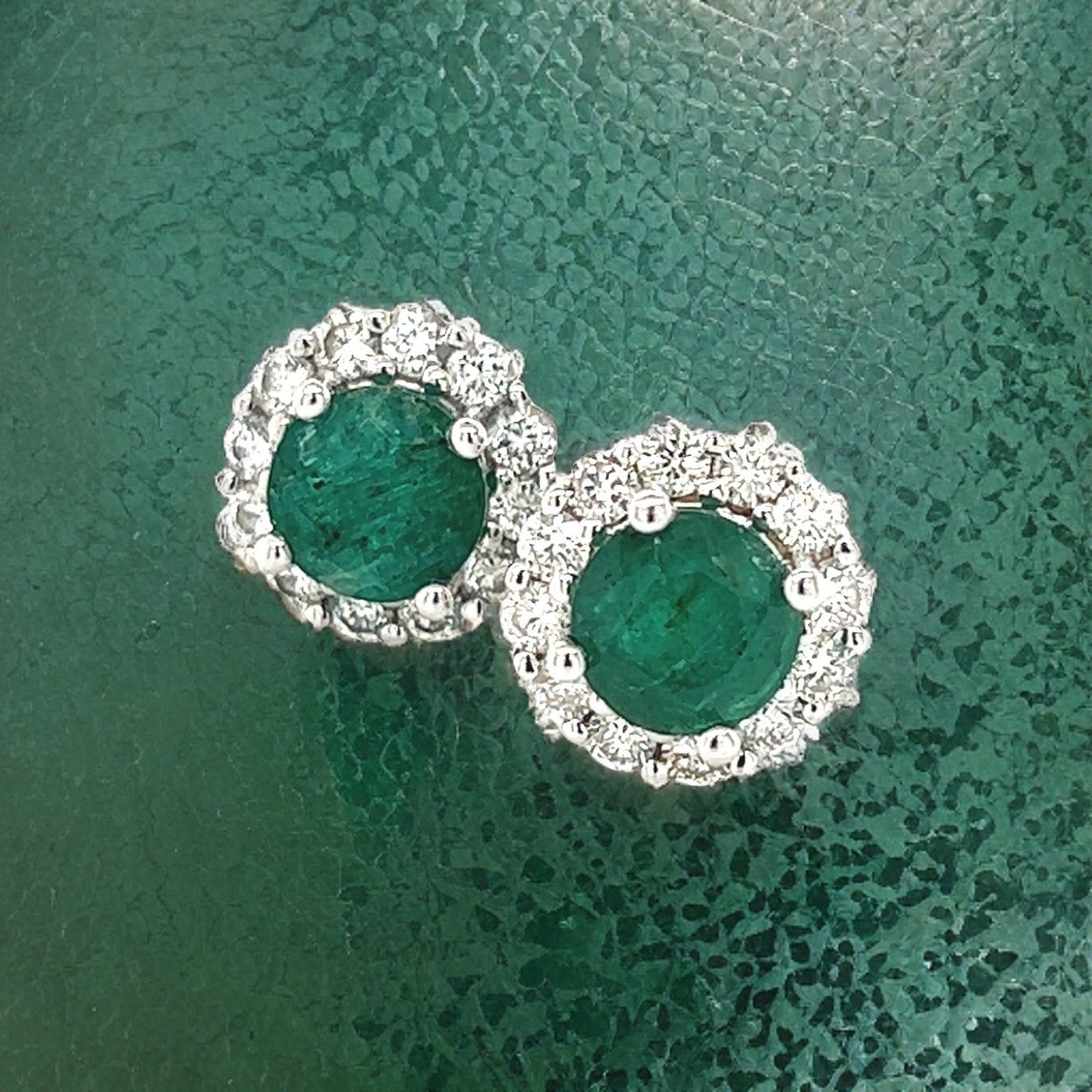 Natural Emerald Diamond Earrings 14k Gold 3.02 TCW Certified $5,490 211182