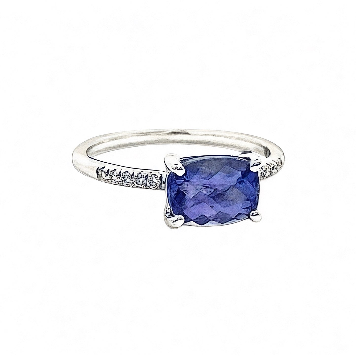 Natural Tanzanite Diamond Ring Size 6.5 14k W Gold 1.79 TCW Certified $3,950 310606