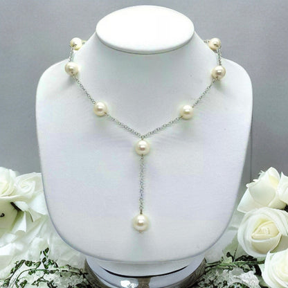 Akoya Pearl Necklace 9-9.5 mm 14k Gold 21" Women Certified $2,950 721468