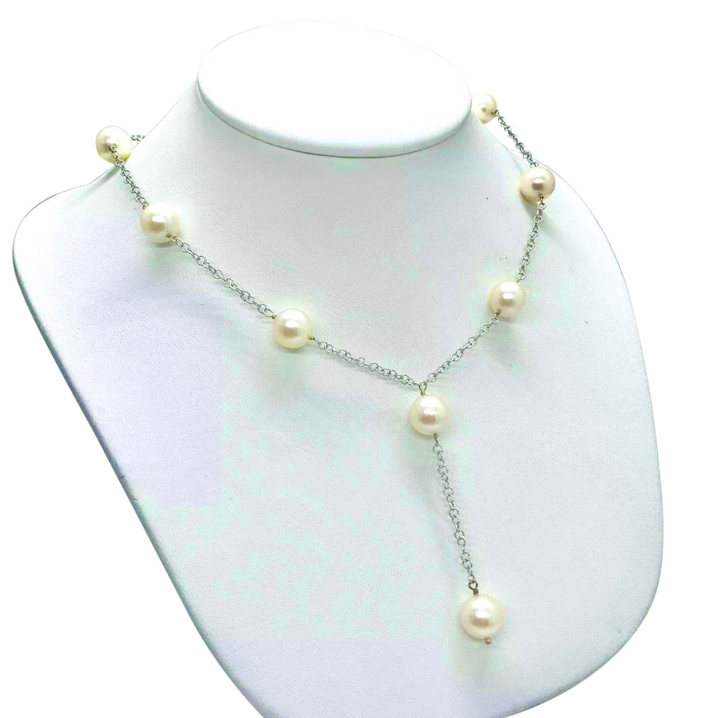 Akoya Pearl Necklace 9-9.5 mm 14k Gold 21" Women Certified $2,950 721468