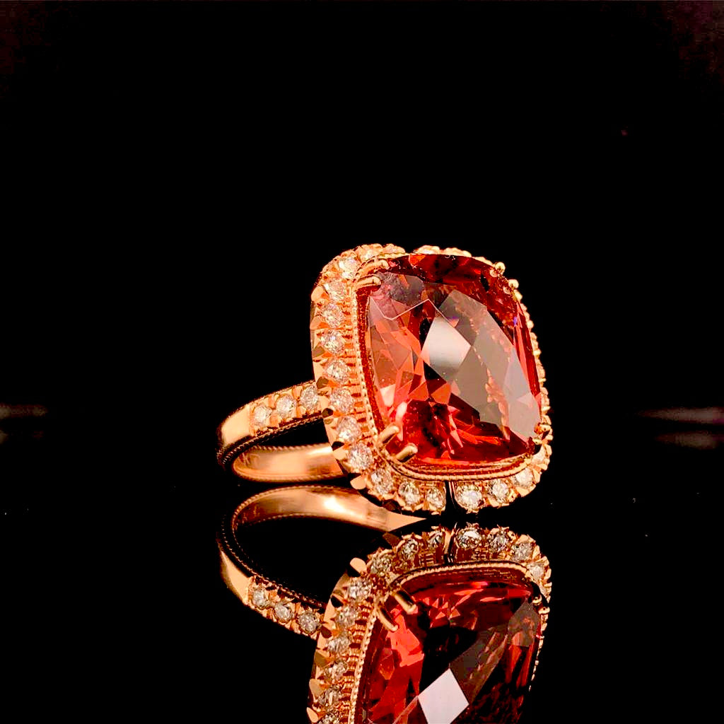 Rubellite Tourmaline Diamond Ring 6 9.01 TCW Certified $5,950 016635 - Certified Fine Jewelry