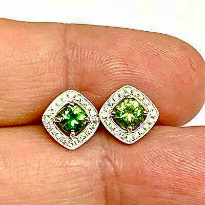 Diamond Sapphire Earrings 18k Gold 1.50 TCW Certified $2,950 921513 - Certified Fine Jewelry