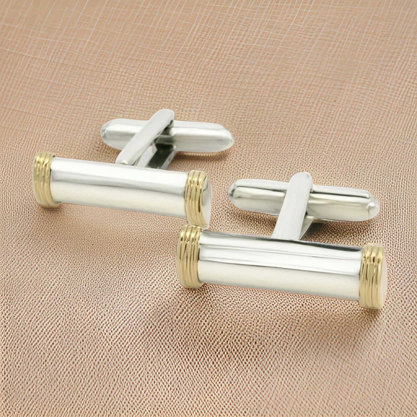 Tiffany & Co Estate Cufflinks 18k Gold Sterling Silver TIF669