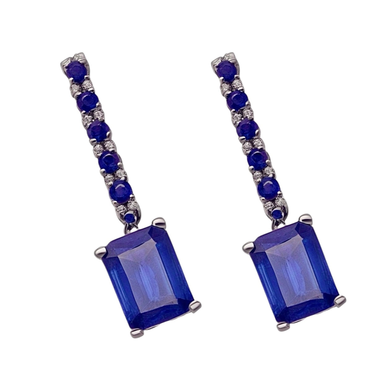 Natural Sapphire Dangle Earrings 14k Gold 2.01 TCW Certified $3,950 018682