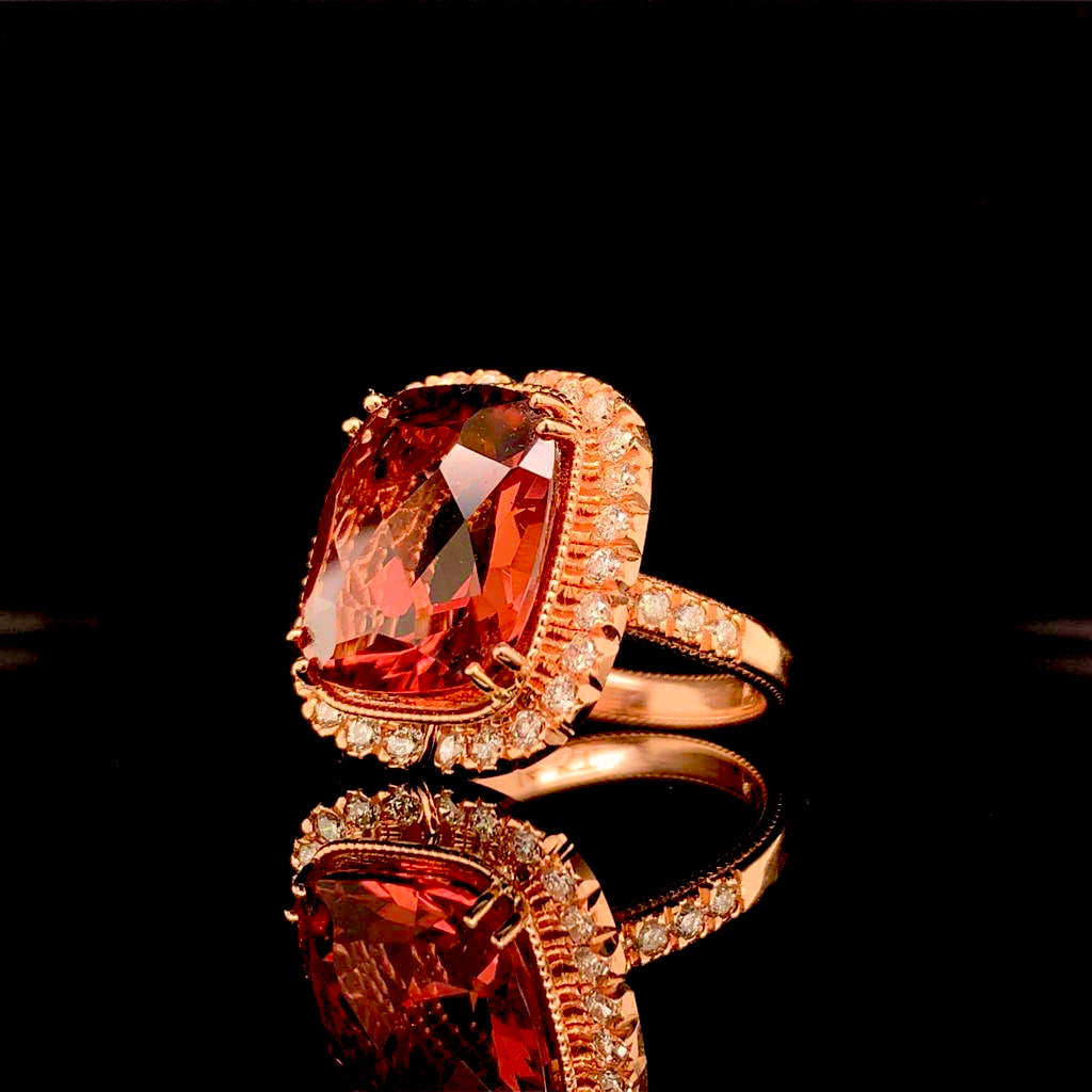 Rubellite Tourmaline Diamond Ring 6 9.01 TCW Certified $5,950 016635 - Certified Fine Jewelry