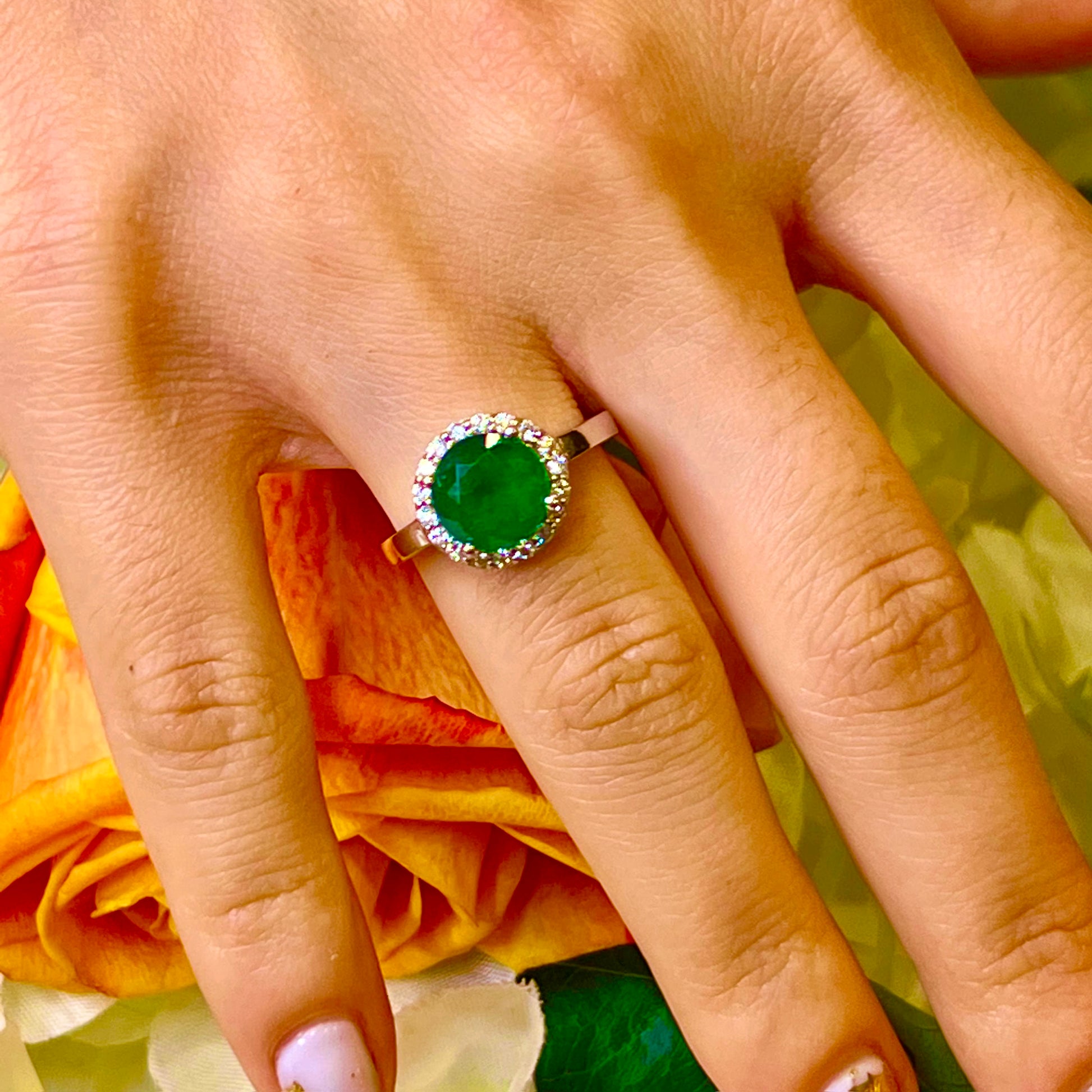 Natural Emerald Diamond Ring 14k Gold 2.83 TCW Certified $4,950 213252 - Certified Fine Jewelry
