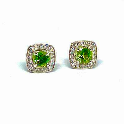 Diamond Sapphire Earrings 18k Gold 1.50 TCW Certified $2,950 921513 - Certified Fine Jewelry