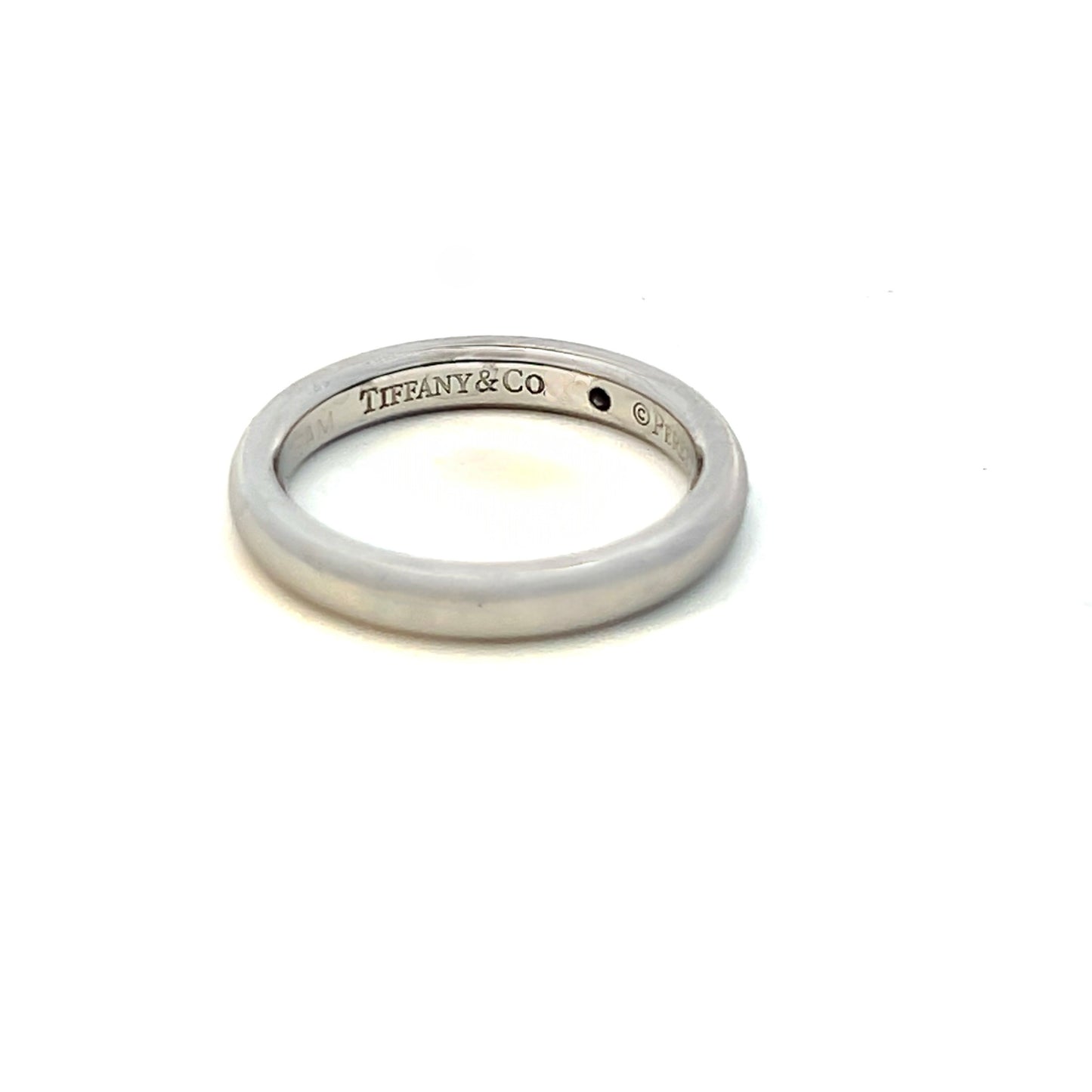 Tiffany & Co Estate Diamond Wedding Band Platinum 3 mm Wide By Elsa Peretti TIF746