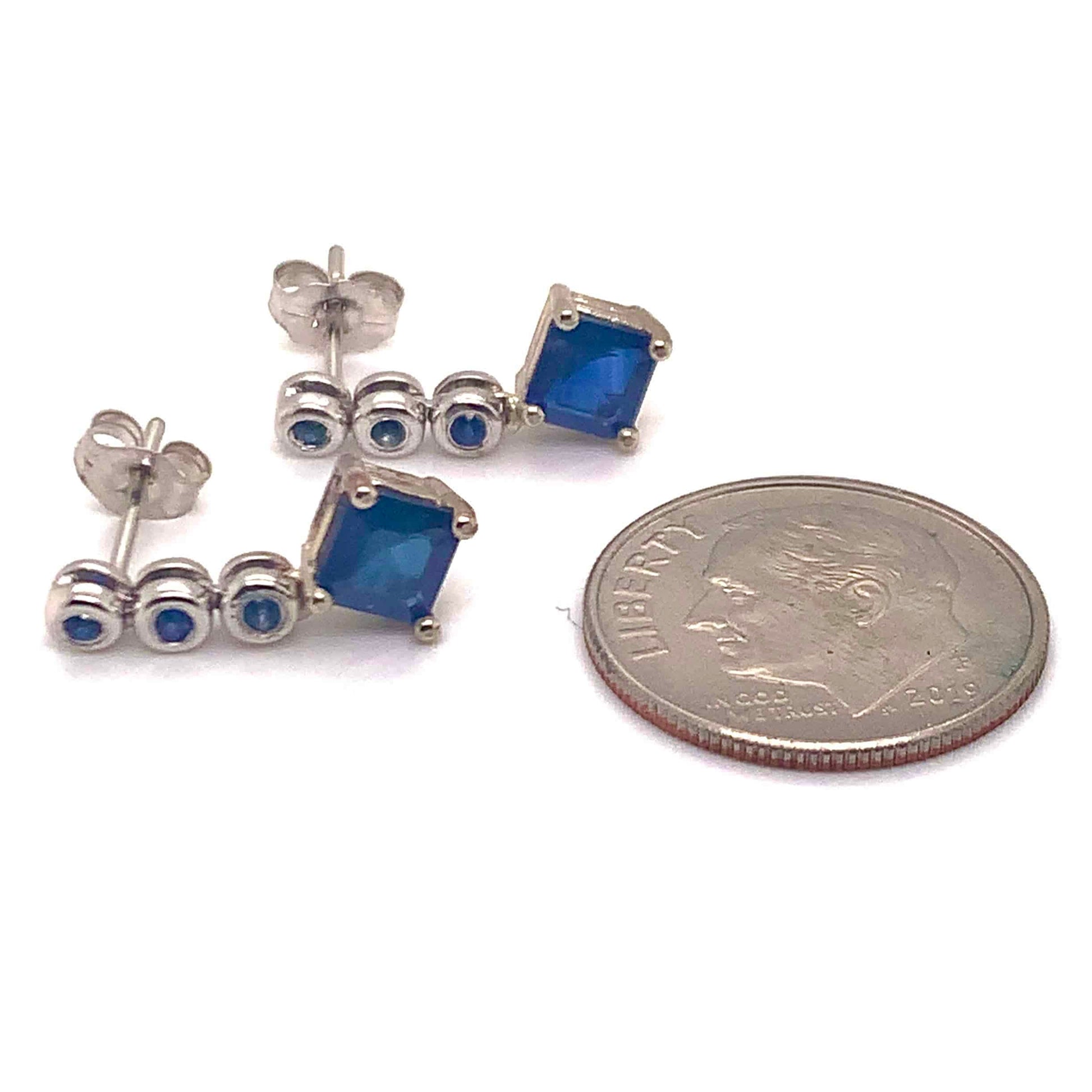 Natural Sapphire Dangle Earrings 14k Gold 1.32 TCW Certified $2,490 113471 - Certified Fine Jewelry