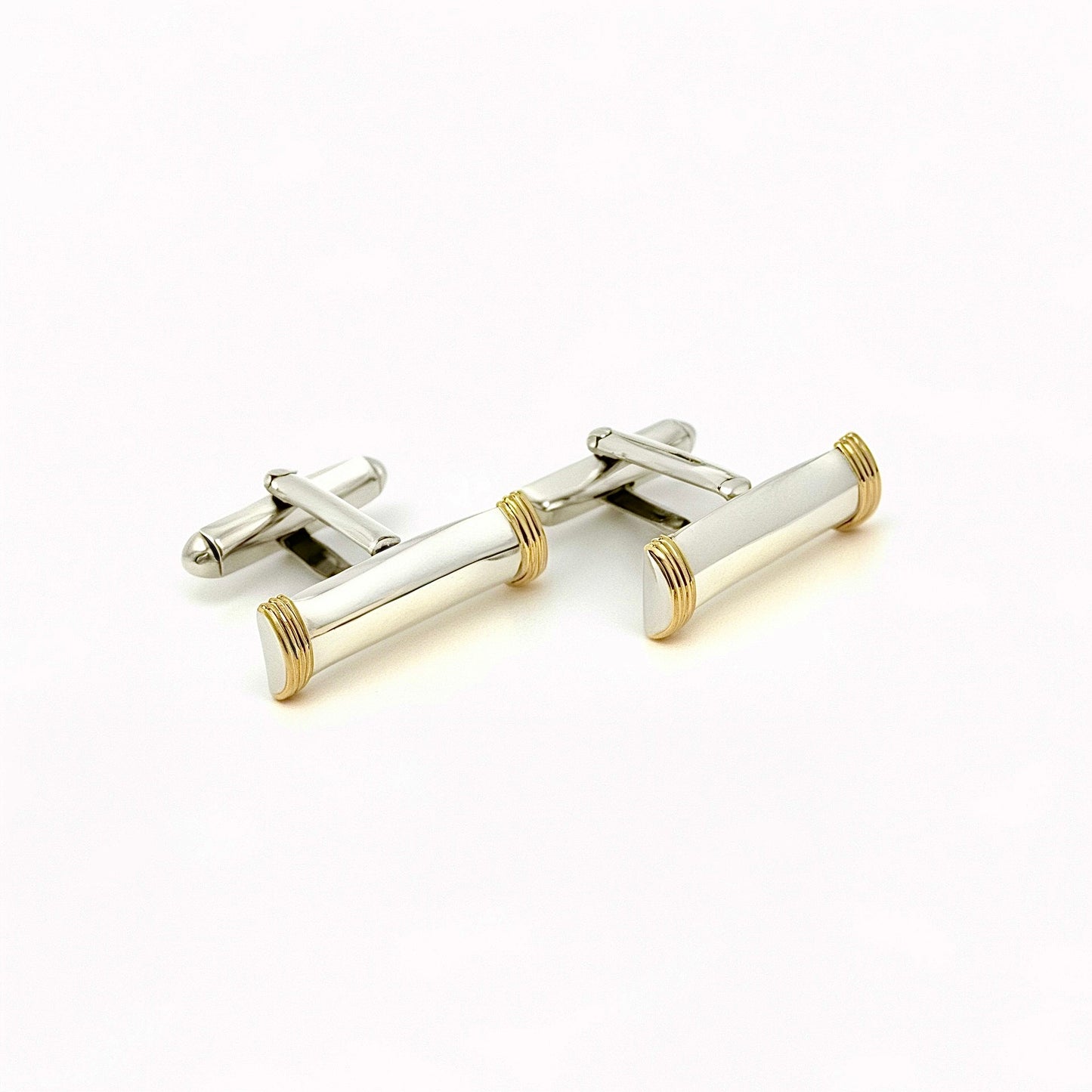 Tiffany & Co Estate Cufflinks 18k Gold Sterling Silver TIF669