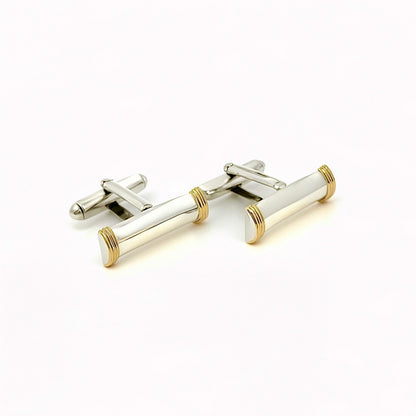 Tiffany & Co Estate Cufflinks 18k Gold Sterling Silver TIF669