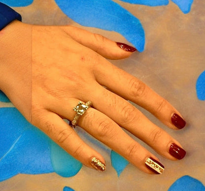Diamond Aquamarine Ring 14k Gold 1.70 TCW Women Certified $2,900 912275 - Certified Fine Jewelry