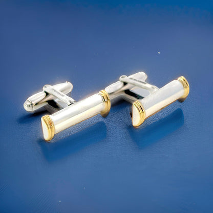 Tiffany & Co Estate Cufflinks 18k Gold Sterling Silver TIF763