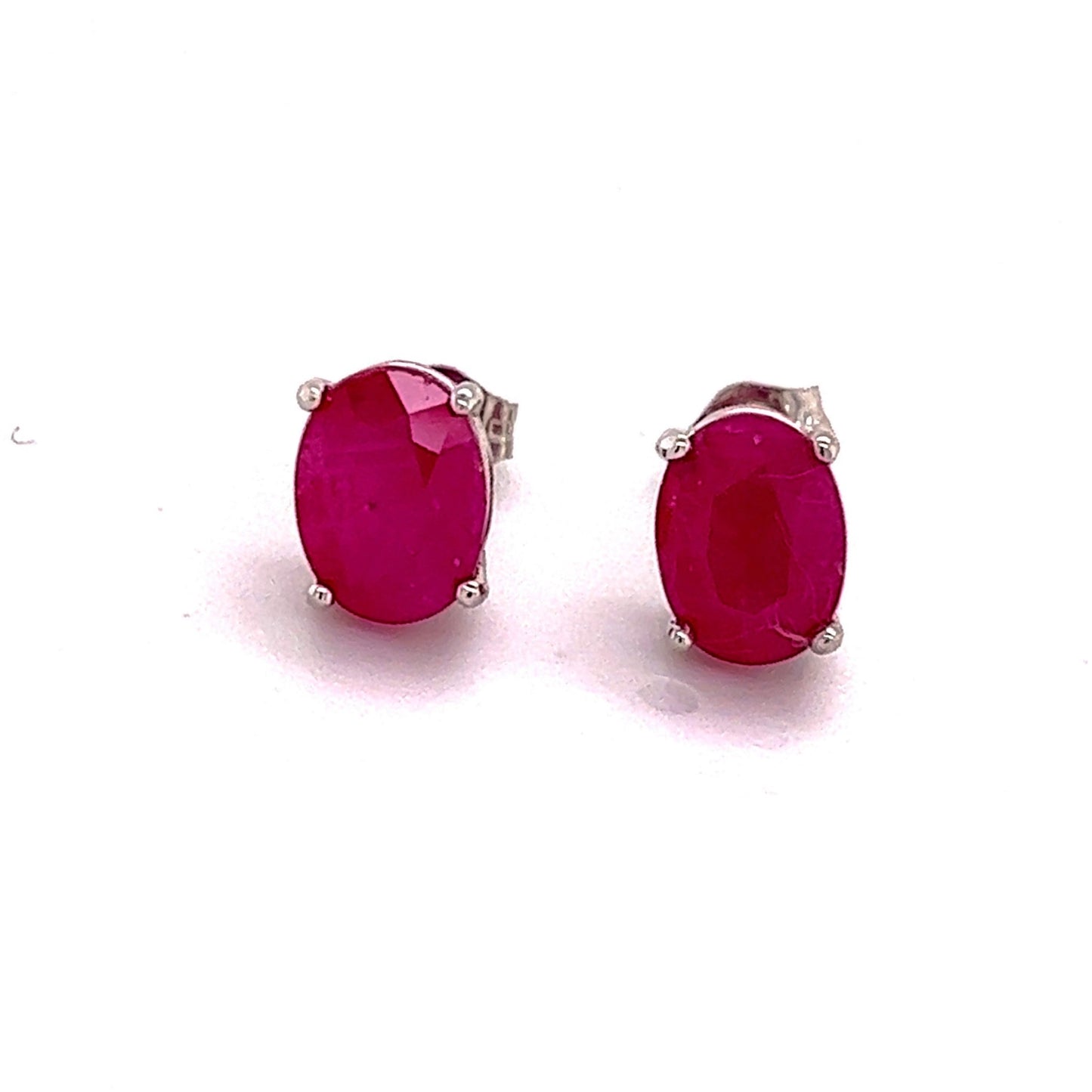 Natural Ruby Stud Earrings 14k Gold 3.83 TCW Certified $2,790 210752