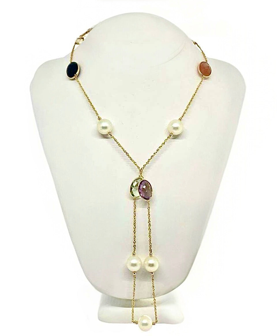 South Sea Pearl Quartz Necklace 14k Gold 12.65 mm 35" Certified $3,950 822109