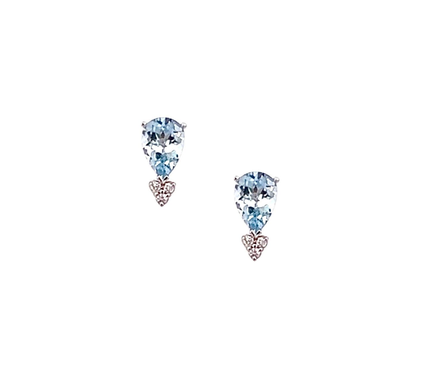 Natural Aquamarine Diamond Earrings 14k Gold 3.07 TCW Certified $2,950 210757