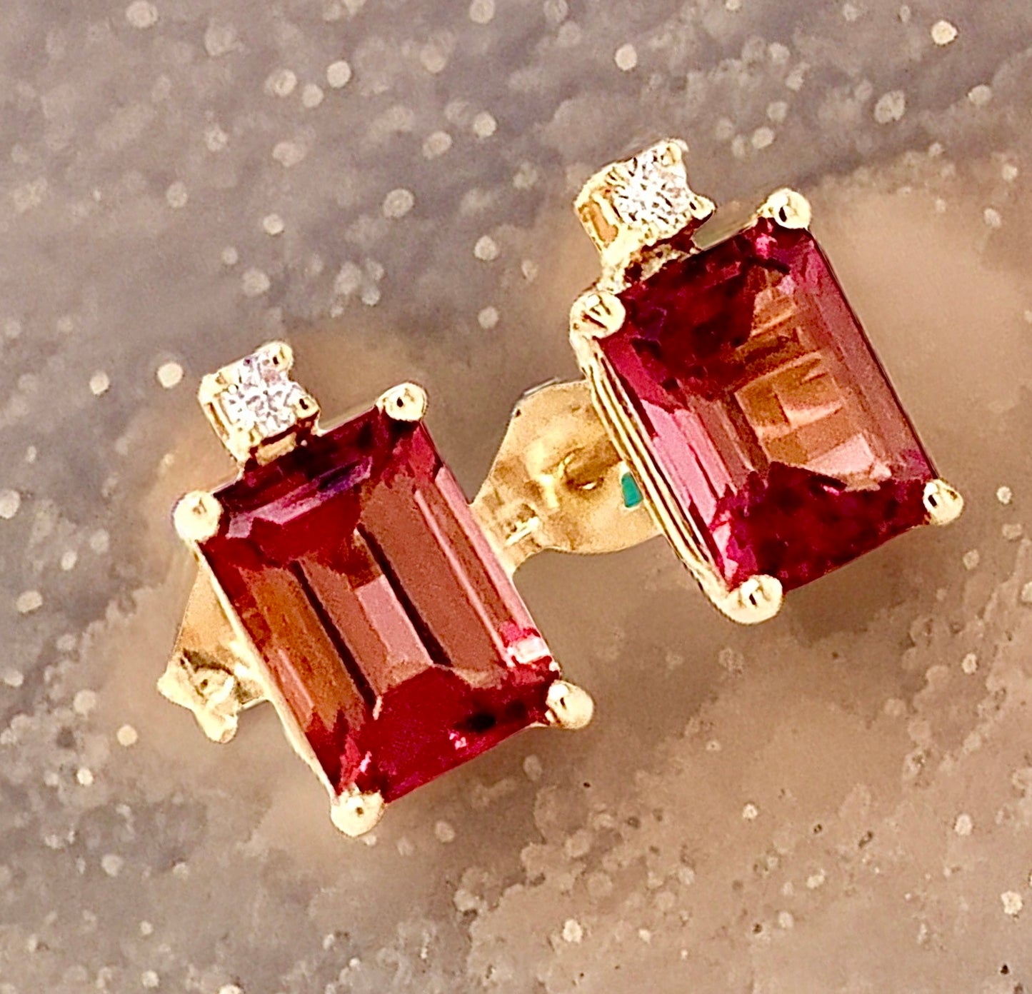 Natural Tourmaline Diamond Earrings 14k Gold 2.13 TCW Certified $1,950 018680