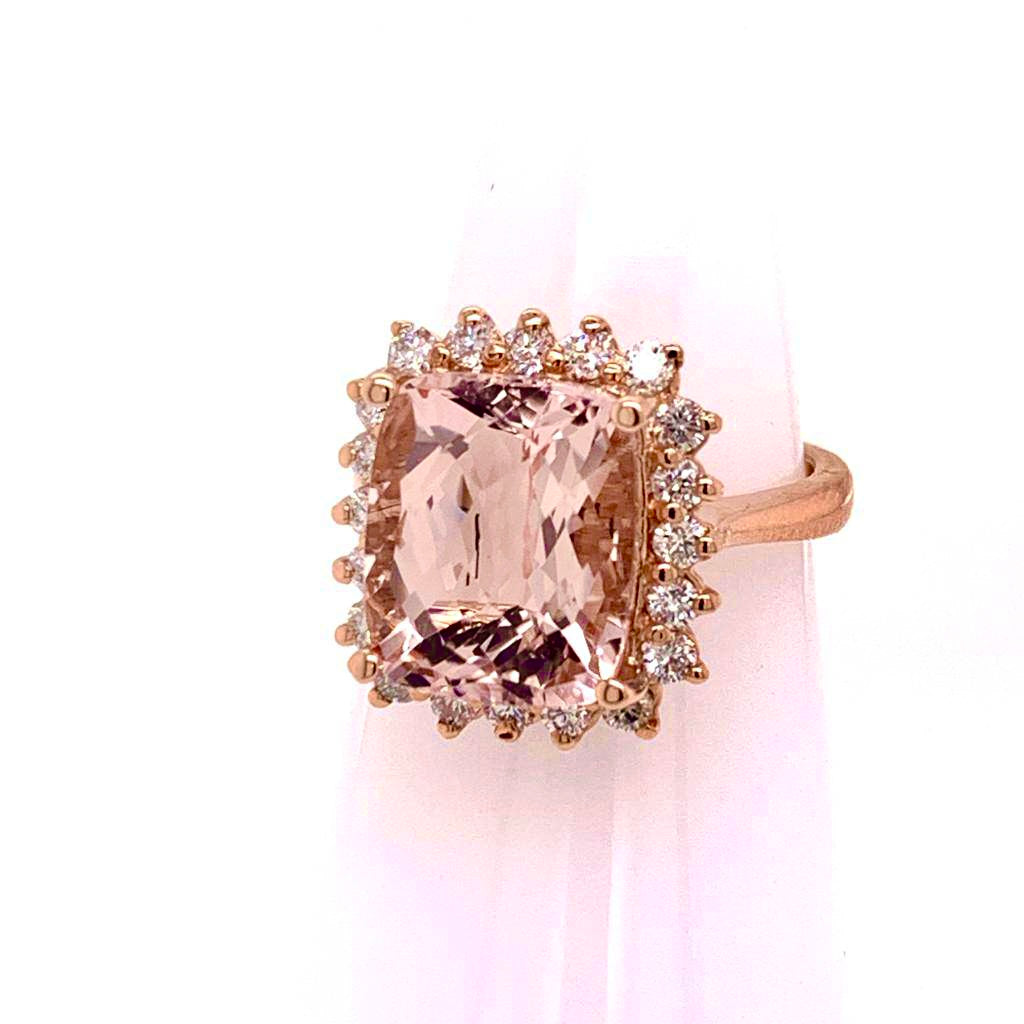 Tourmaline Rubellite Diamond Ring 14 kt 7.45 tcw Certified $5,950 013308 - Certified Fine Jewelry