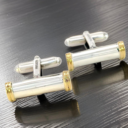 Tiffany & Co Estate Cufflinks 18k Gold Sterling Silver TIF763