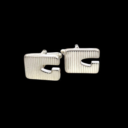 Gucci Estate Mens Cufflinks Sterling Silver G37