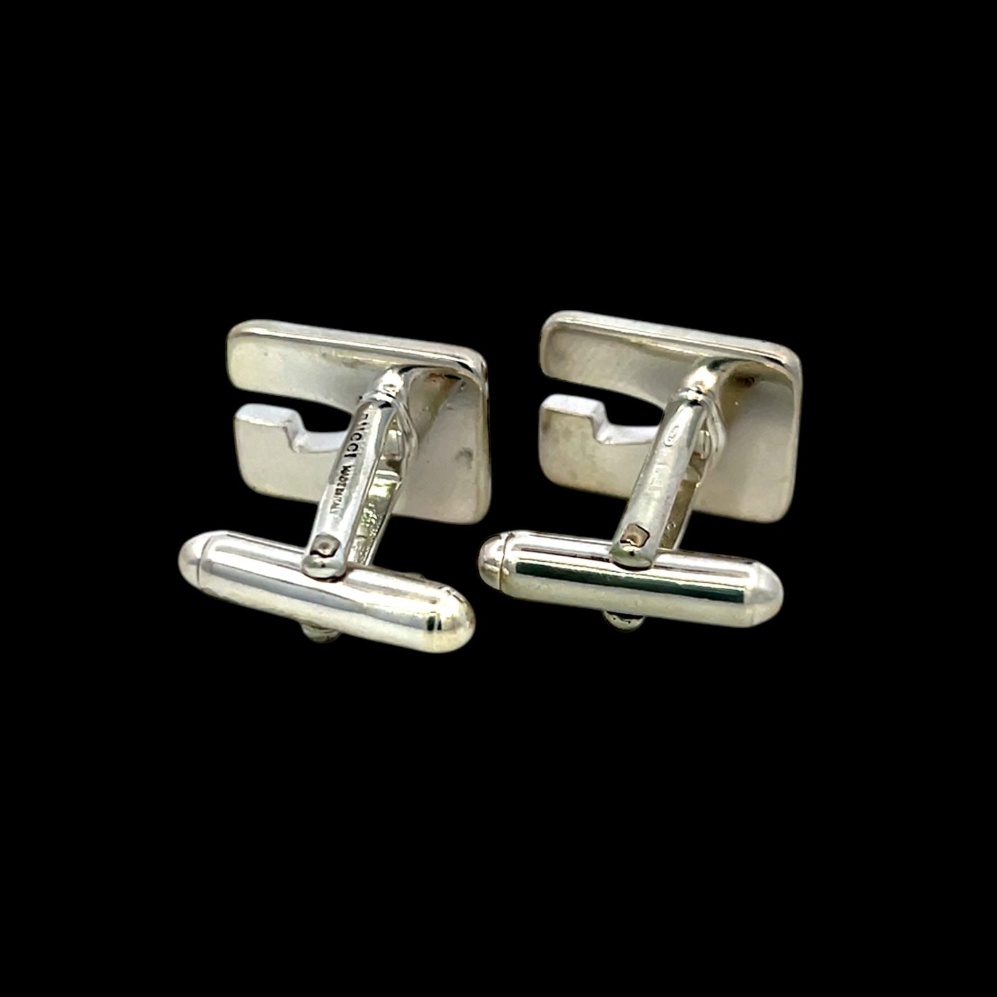 Gucci Estate Mens Cufflinks Sterling Silver G37