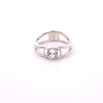 Gucci Estate Ladies Ring Size 4 Sterling Silver 2.2 Grams G47