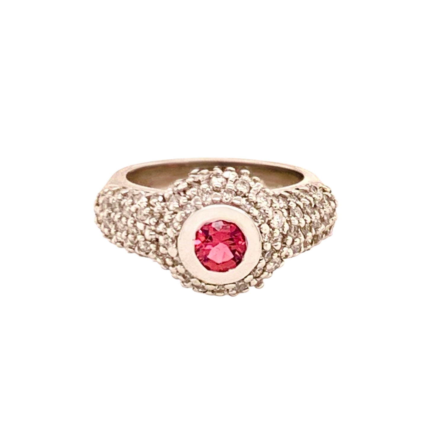 Diamond Tourmaline Ring 1.29 tcw 14k White Gold Certified $2,950 910798