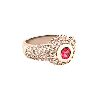 Diamond Tourmaline Ring 1.29 tcw 14k White Gold Certified $2,950 910798