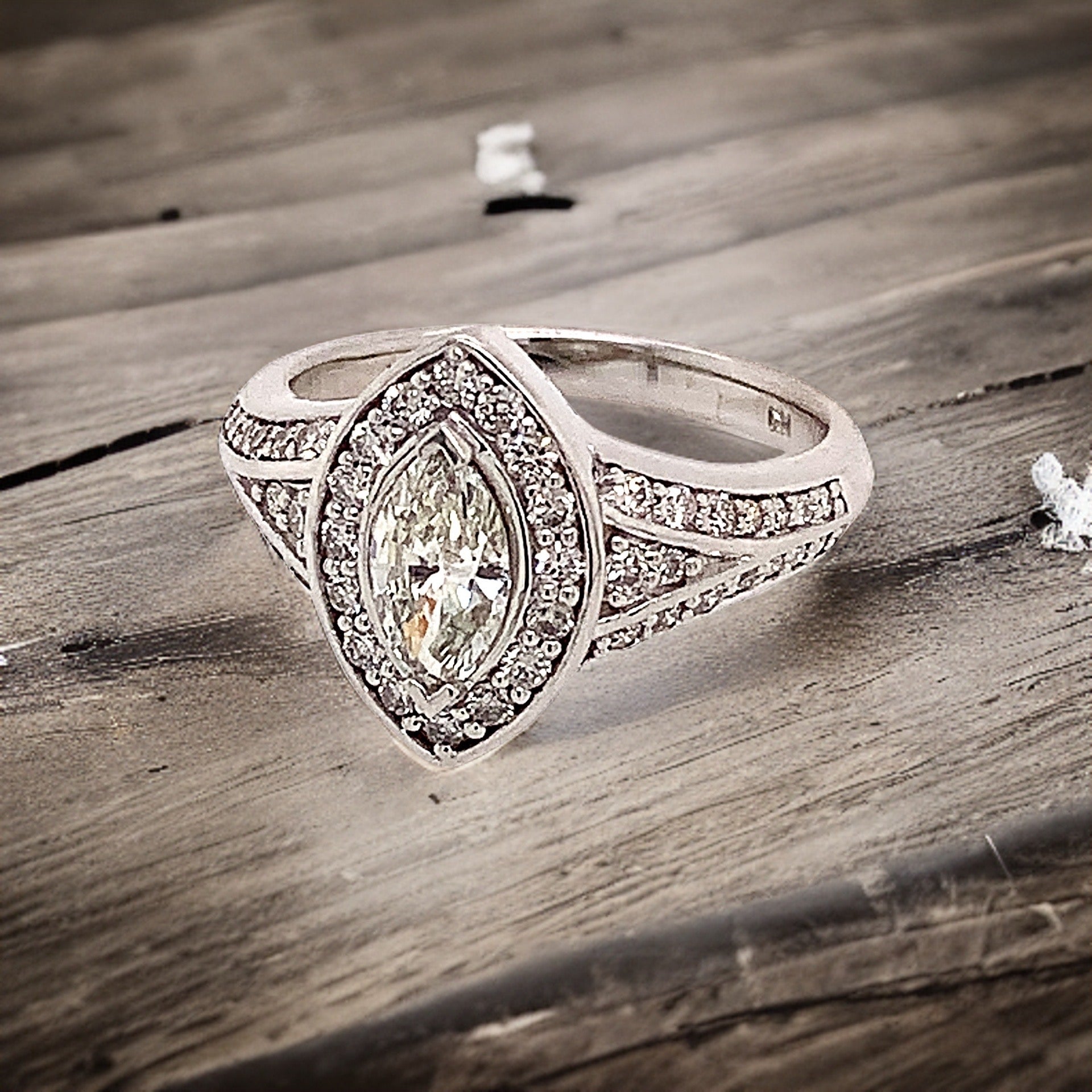 Diamond Ring Size 6.5 14k White Gold 0.45 TCW 4.88g Certified $5,950 120603 - Certified Fine Jewelry